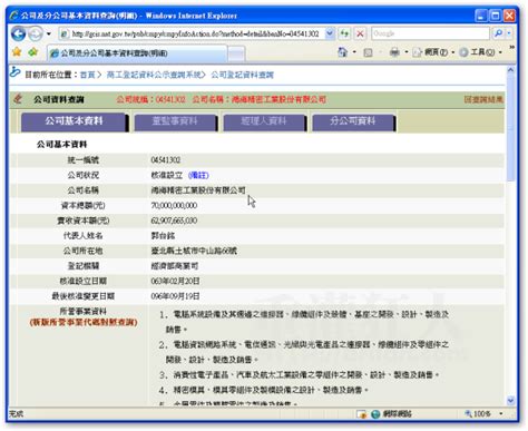 公司名稱英文查詢